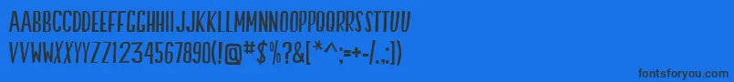 SwallowFalls Font – Black Fonts on Blue Background