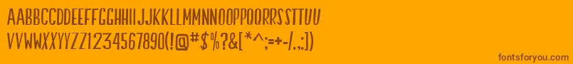 Шрифт SwallowFalls – коричневые шрифты на оранжевом фоне