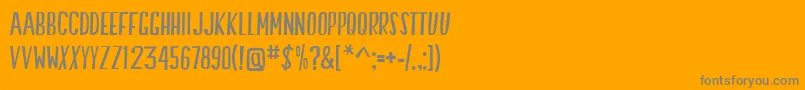 SwallowFalls Font – Gray Fonts on Orange Background