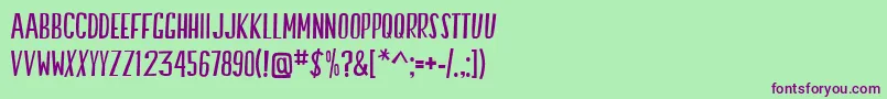SwallowFalls Font – Purple Fonts on Green Background