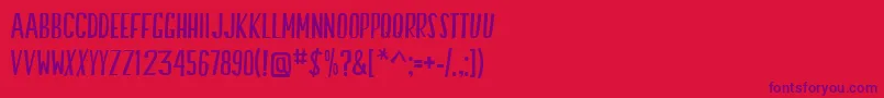 SwallowFalls Font – Purple Fonts on Red Background