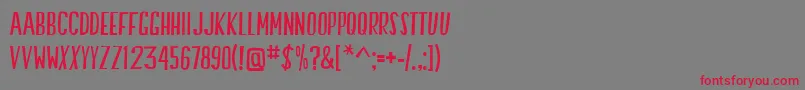 SwallowFalls-Schriftart – Rote Schriften auf grauem Hintergrund