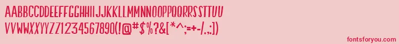 SwallowFalls Font – Red Fonts on Pink Background