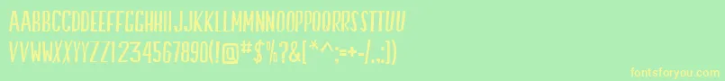 Шрифт SwallowFalls – жёлтые шрифты на зелёном фоне