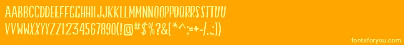 SwallowFalls Font – Yellow Fonts on Orange Background