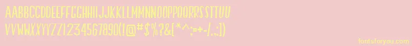 SwallowFalls-Schriftart – Gelbe Schriften auf rosa Hintergrund