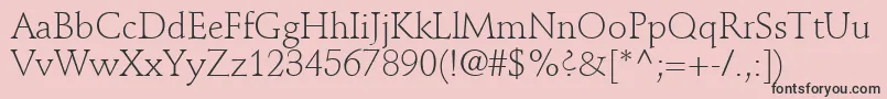 DeutchLightSsiLight Font – Black Fonts on Pink Background