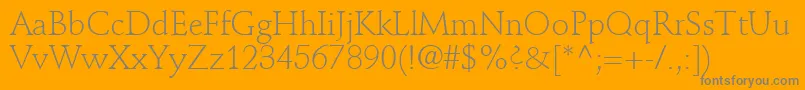 DeutchLightSsiLight Font – Gray Fonts on Orange Background