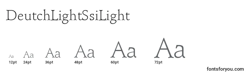 Größen der Schriftart DeutchLightSsiLight
