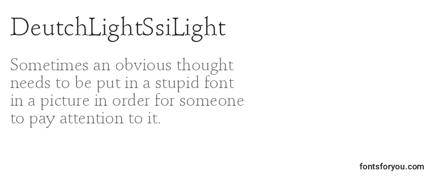 DeutchLightSsiLight Font
