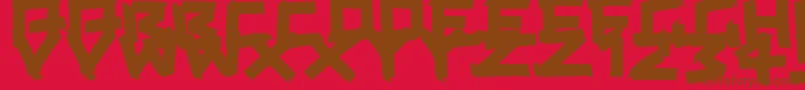 More about TapedUpTight Font TapedUpTight Font – Brown Fonts on Red Background