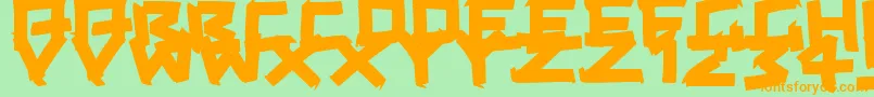 TapedUpTight Font – Orange Fonts on Green Background