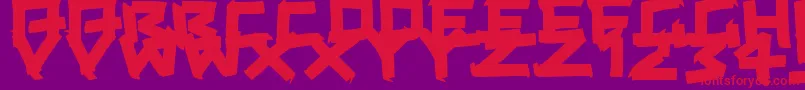 TapedUpTight Font – Red Fonts on Purple Background