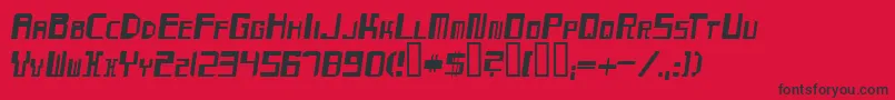 fuente MaydayOblique – Fuentes Negras Sobre Fondo Rojo