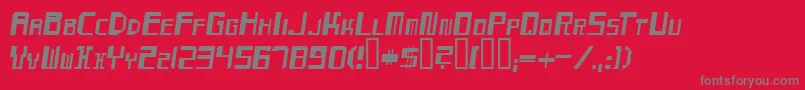 Шрифт MaydayOblique – серые шрифты на красном фоне