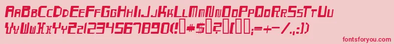 MaydayOblique Font – Red Fonts on Pink Background