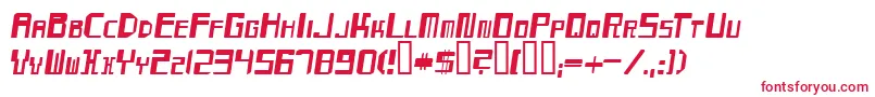 MaydayOblique Font – Red Fonts on White Background