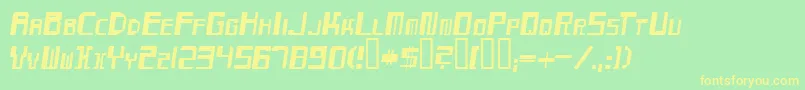 MaydayOblique Font – Yellow Fonts on Green Background