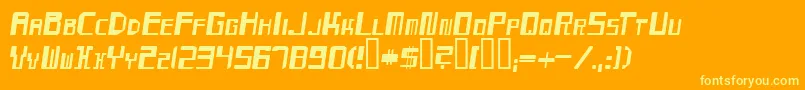 Police MaydayOblique – polices jaunes sur fond orange