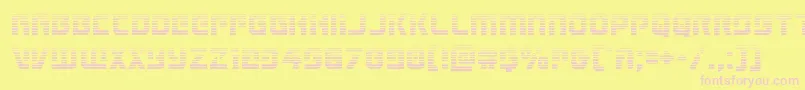 Legiosabinagrad-fontti – vaaleanpunaiset fontit keltaisella taustalla