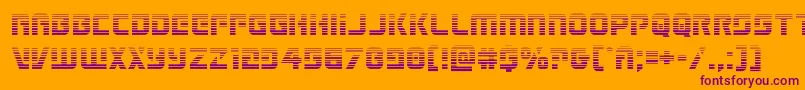フォントLegiosabinagrad – オレンジの背景に紫のフォント