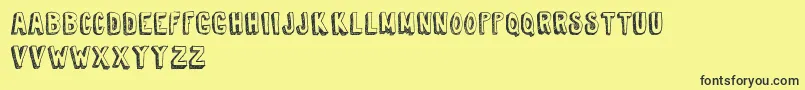 TireShopDemoVersion Font – Black Fonts on Yellow Background