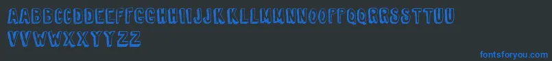 TireShopDemoVersion-Schriftart – Blaue Schriften auf schwarzem Hintergrund