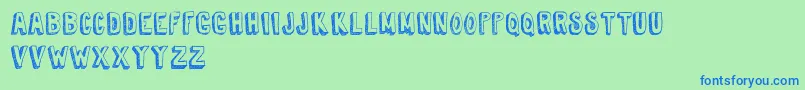 TireShopDemoVersion Font – Blue Fonts on Green Background