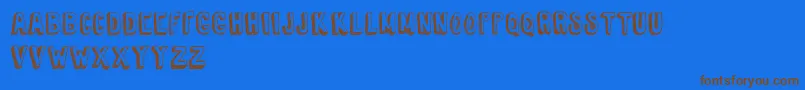 TireShopDemoVersion Font – Brown Fonts on Blue Background