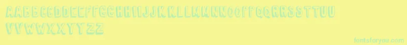 TireShopDemoVersion Font – Green Fonts on Yellow Background