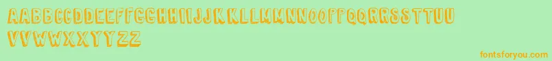 TireShopDemoVersion Font – Orange Fonts on Green Background