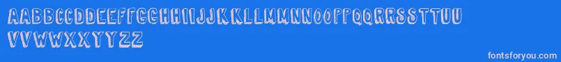 TireShopDemoVersion-Schriftart – Rosa Schriften auf blauem Hintergrund