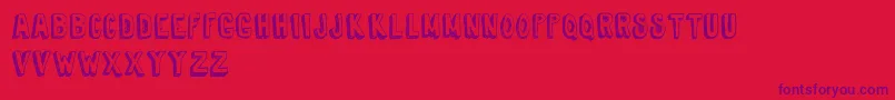 TireShopDemoVersion Font – Purple Fonts on Red Background