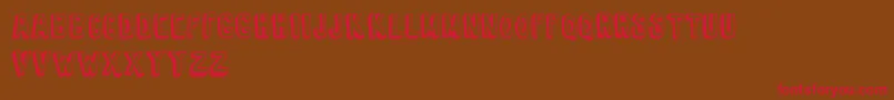 TireShopDemoVersion Font – Red Fonts on Brown Background
