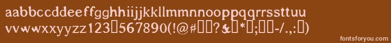 Шрифт Shadowsaroundus – розовые шрифты на коричневом фоне