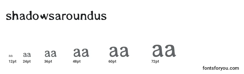 Размеры шрифта Shadowsaroundus