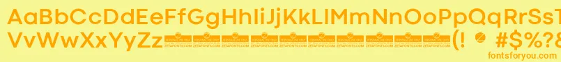 CodecColdBoldTrial Font – Orange Fonts on Yellow Background