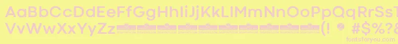 フォントCodecColdBoldTrial – ピンクのフォント、黄色の背景