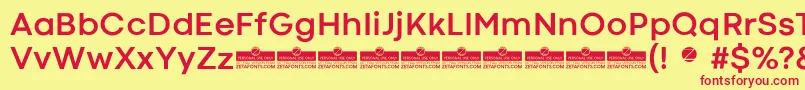 CodecColdBoldTrial Font – Red Fonts on Yellow Background