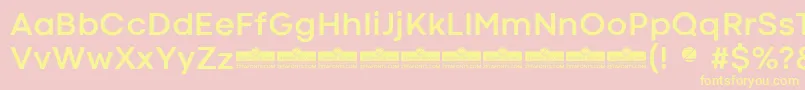 CodecColdBoldTrial Font – Yellow Fonts on Pink Background