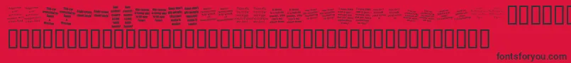 KrGunz Font – Black Fonts on Red Background