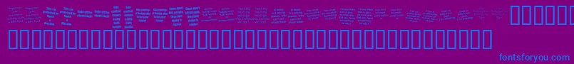 KrGunz Font – Blue Fonts on Purple Background