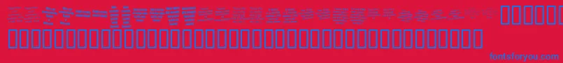 KrGunz Font – Blue Fonts on Red Background