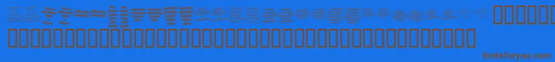 KrGunz Font – Brown Fonts on Blue Background