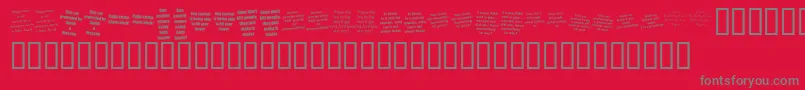 KrGunz Font – Gray Fonts on Red Background