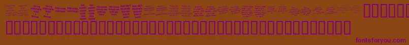KrGunz Font – Purple Fonts on Brown Background