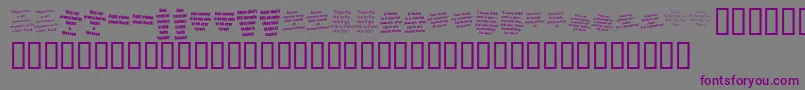 KrGunz Font – Purple Fonts on Gray Background