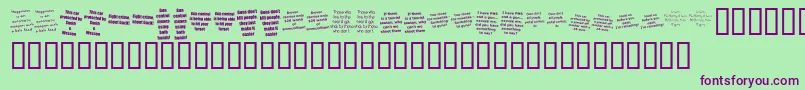 KrGunz Font – Purple Fonts on Green Background