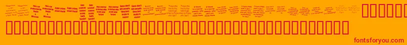 KrGunz Font – Red Fonts on Orange Background