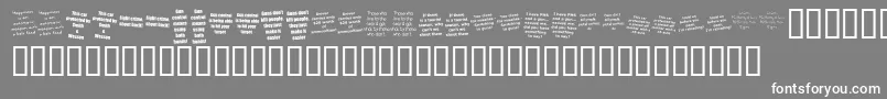 KrGunz Font – White Fonts on Gray Background